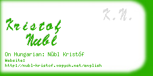 kristof nubl business card